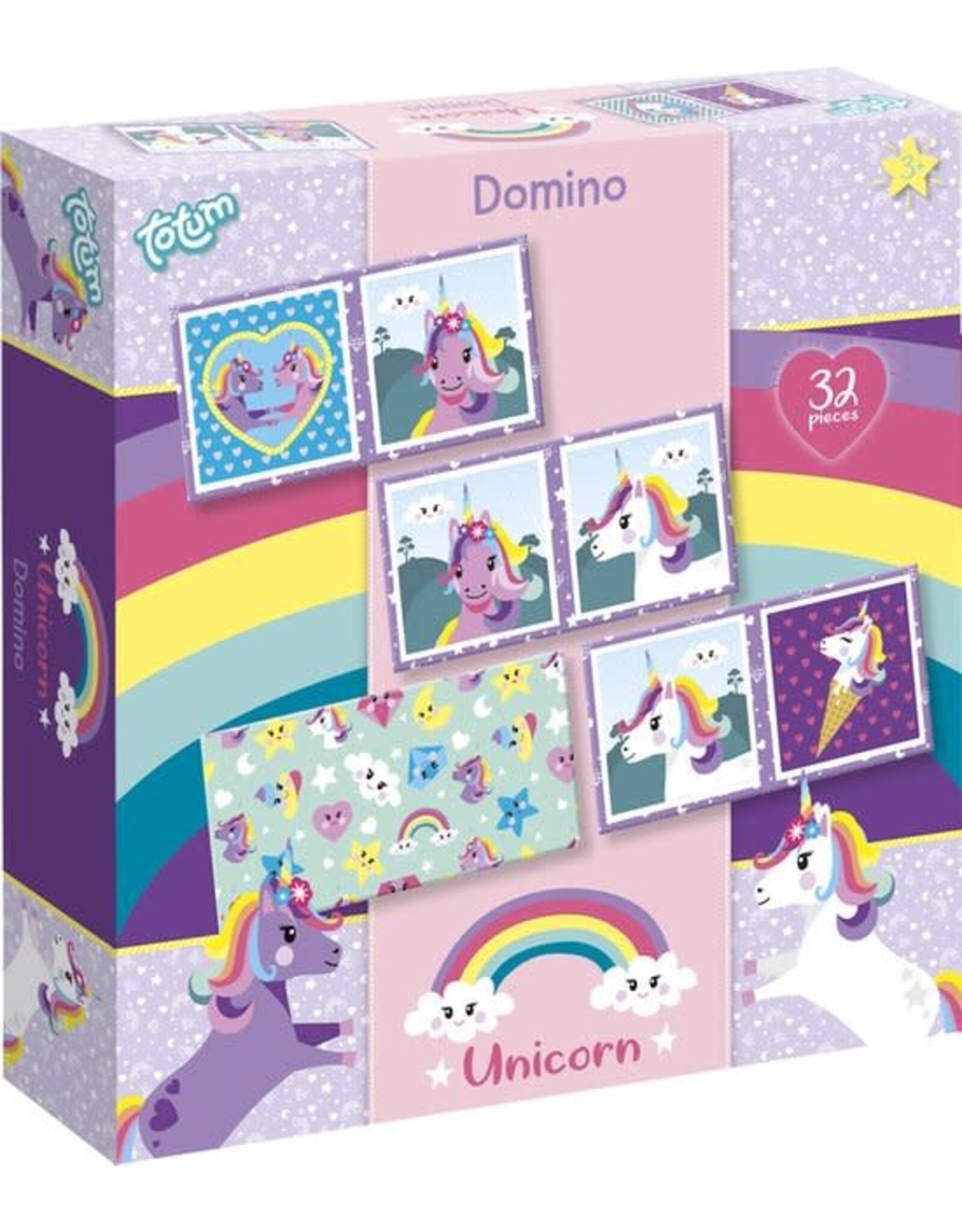 TOTUM Totum Dominospel Unicorn - Eenhoorn Meisjes 32-delig