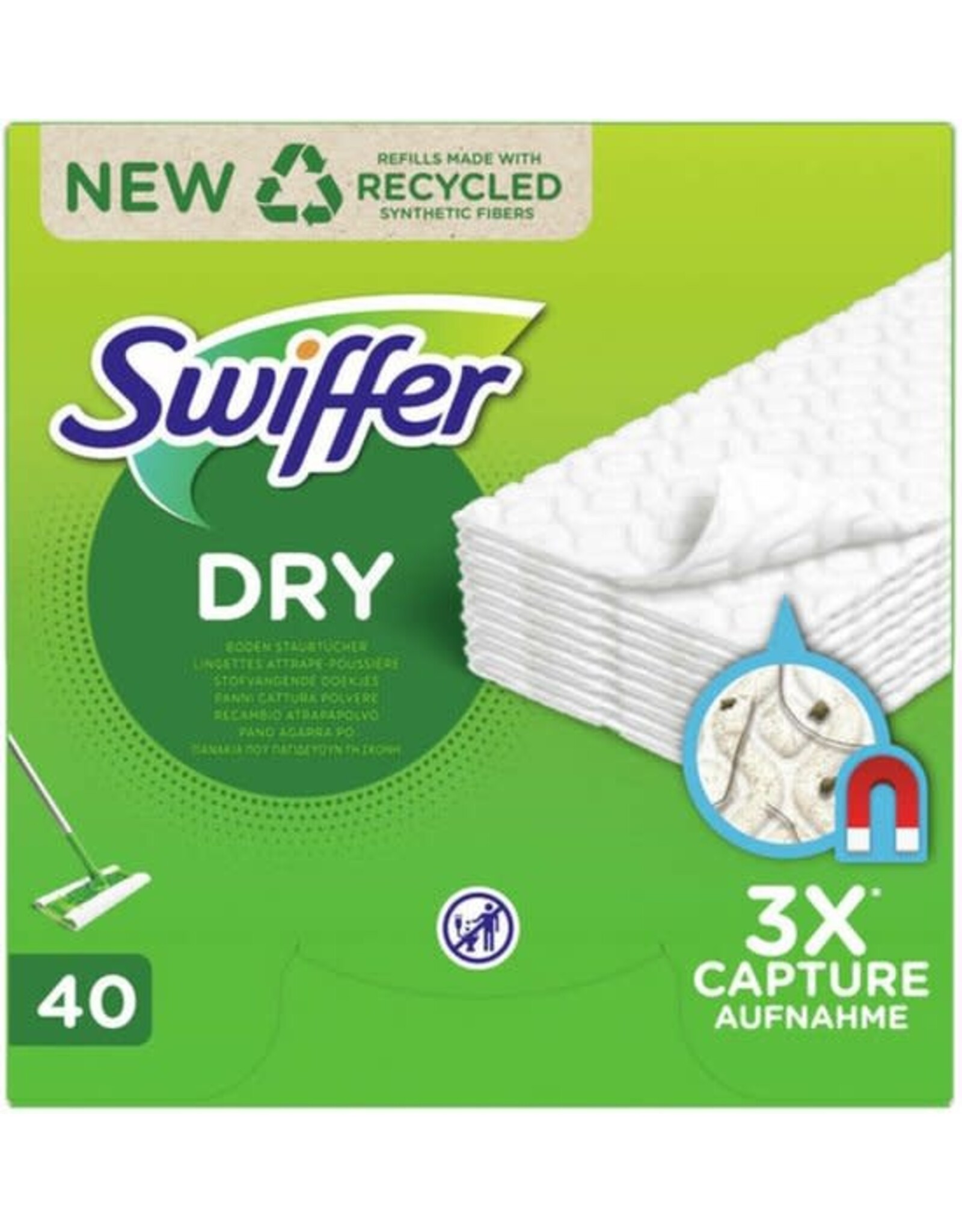 SWIFFER Swiffer Sweeper droge vloerdoekjes navulling - 40st