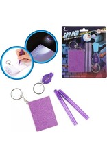 TOI TOYS Toi Toys Notitieboek+UV lamp aan sleutelhanger met spy pen voor geheimschrift
