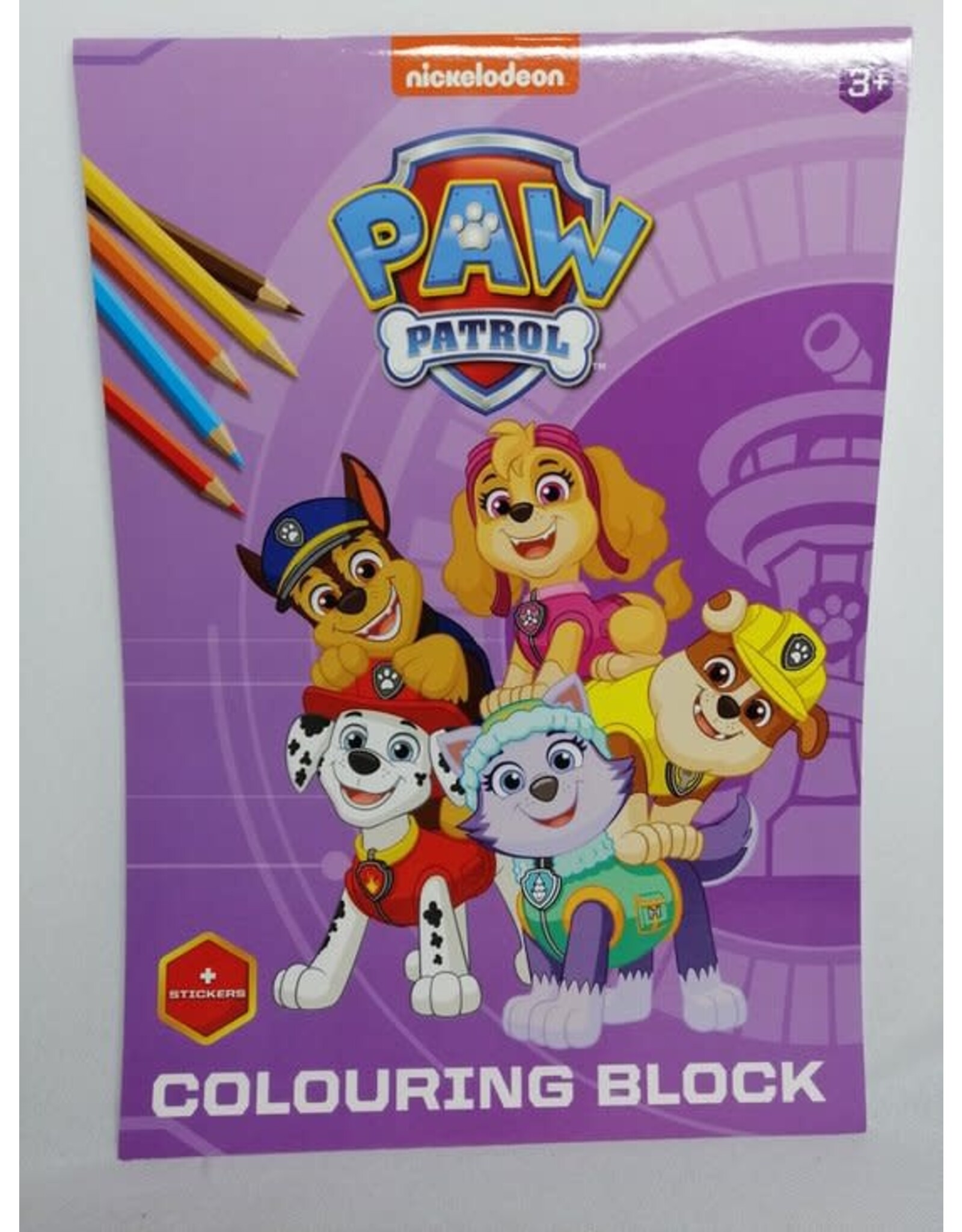 NICKELODEON Paw Patrol kleurblok met stickers A4.