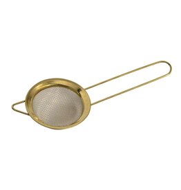 KITCHEN TOOLS Zeef RVS Ø8cm met draadgreep goud