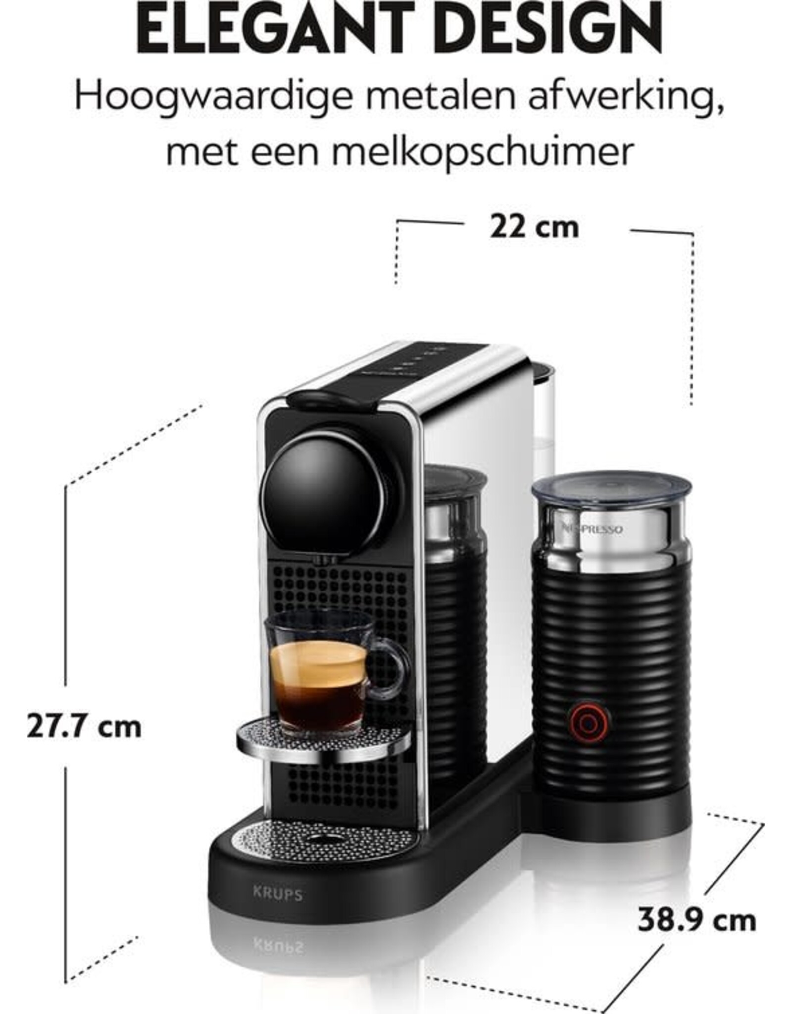 NESPRESSO Krups XN630D10 Citiz & Milk Koffiemachine Zwart/RVS