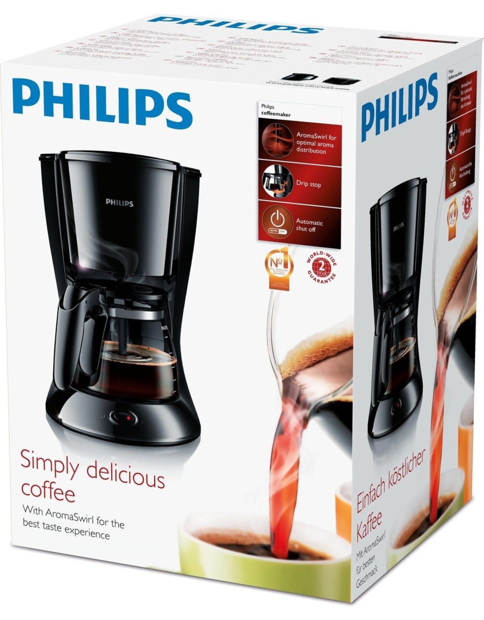 PHILIPS Philips Daily HD7432/20 - Compact koffiezetapparaat - Zwart