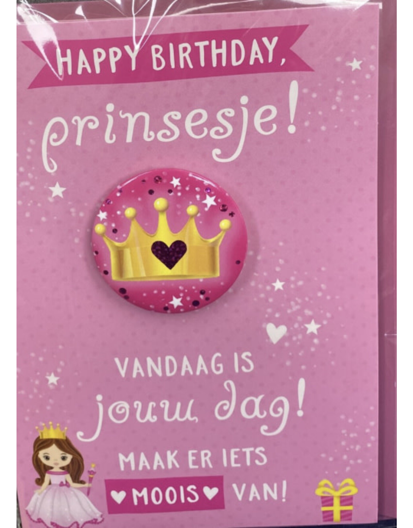 Gefeliciteerd prinses badge