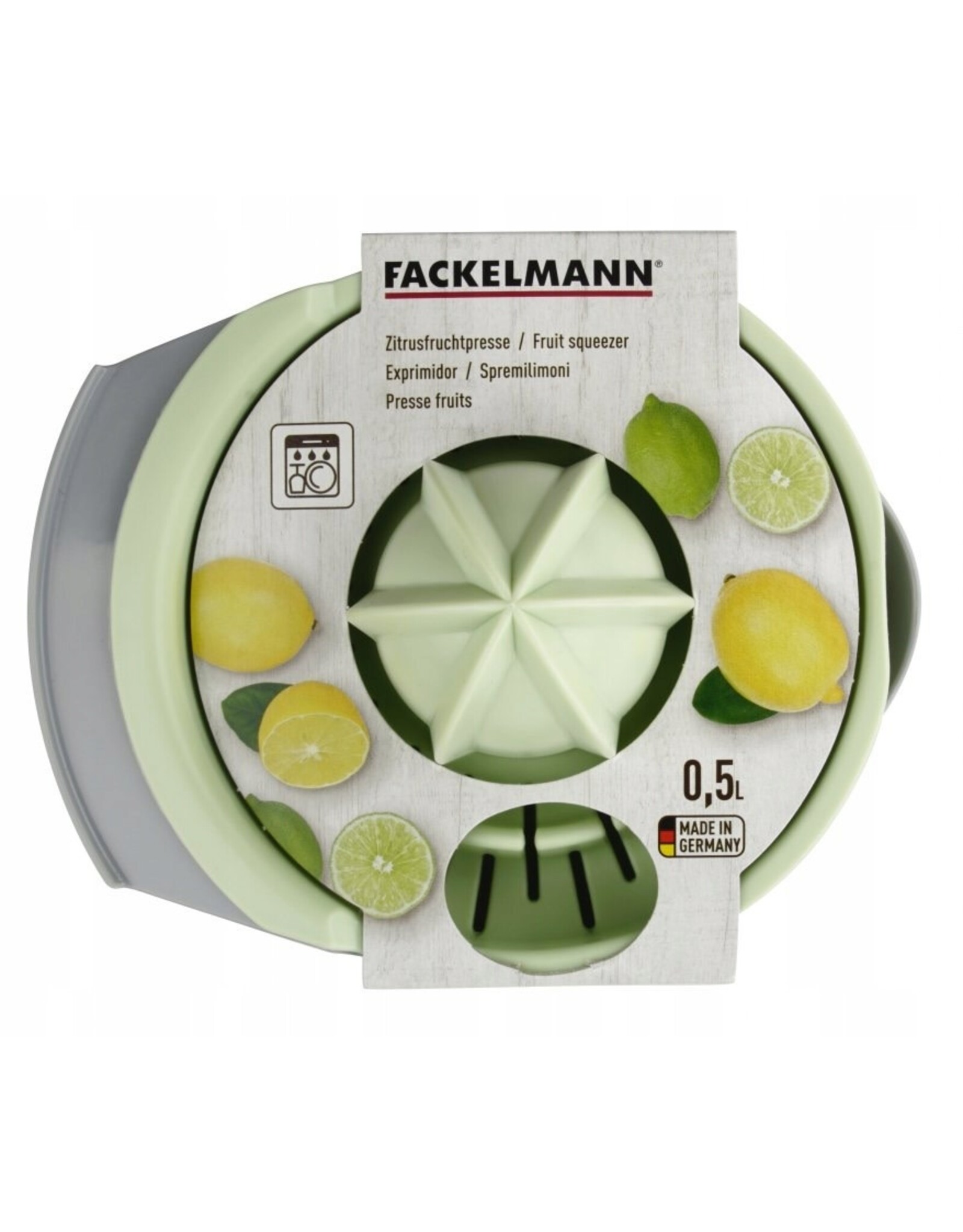 FACKELMANN Fackelmann eco citruspers 500ml lichtgrijs-mintgroen