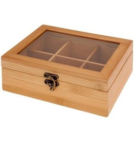 Theeroos bamboe 210x160x78mm 6vaks