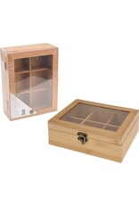 Theeroos bamboe 210x160x78mm 6vaks