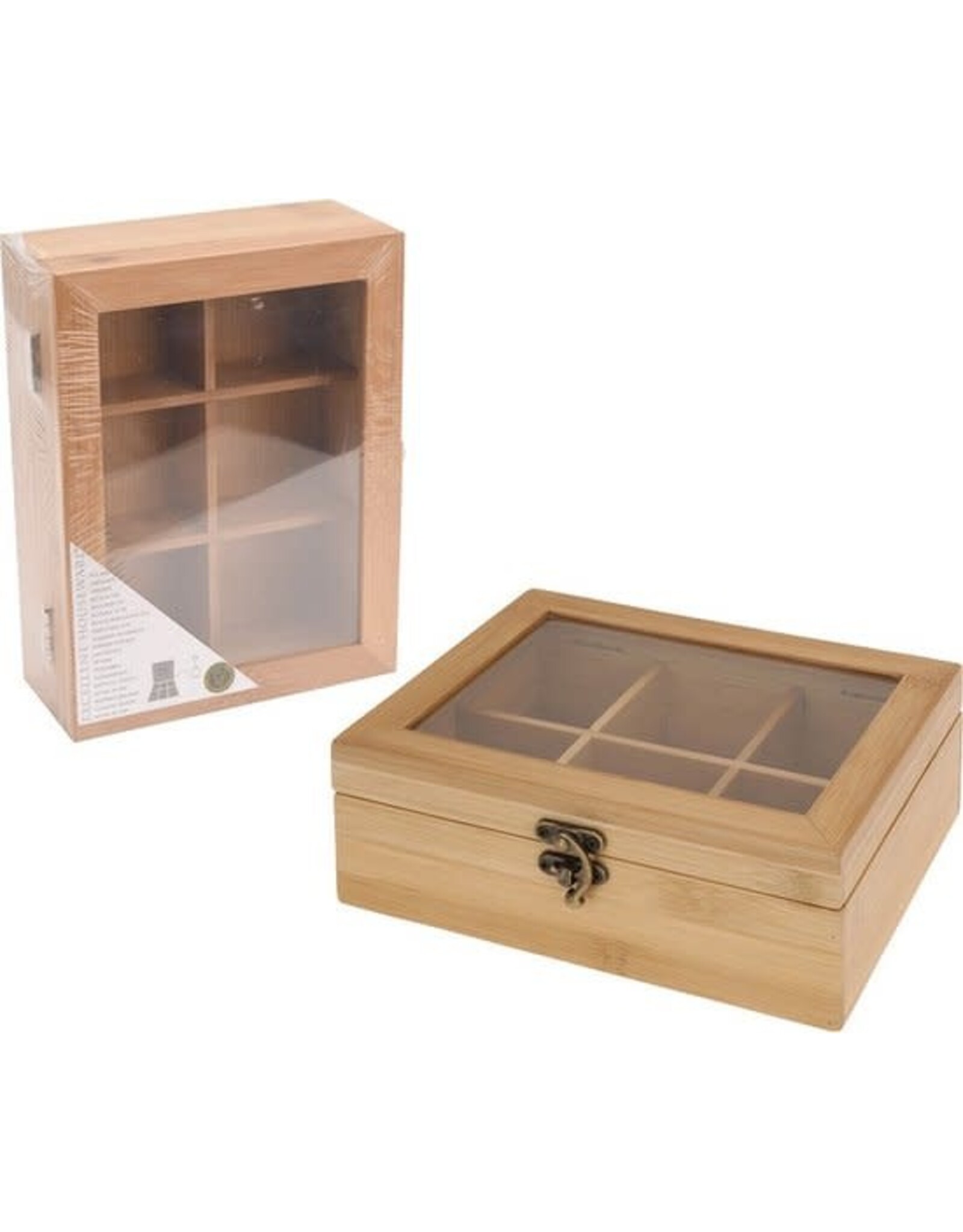 Theeroos bamboe 210x160x78mm 6vaks