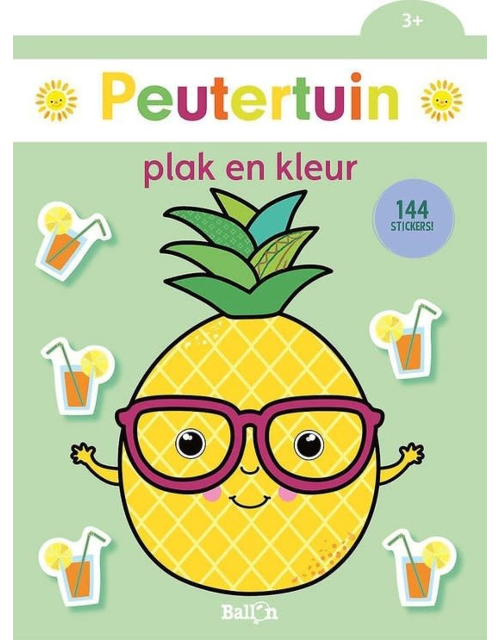 Ballon Peutertuin plak en kleur (ananas) 3+