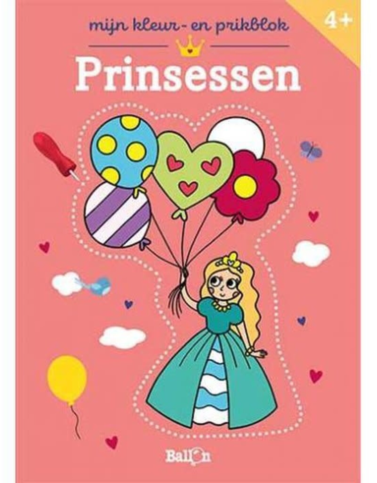 Ballon Kleur- en prikblok prinsessen