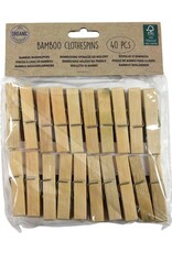 Wasknijpers bamboe 40 stuks
