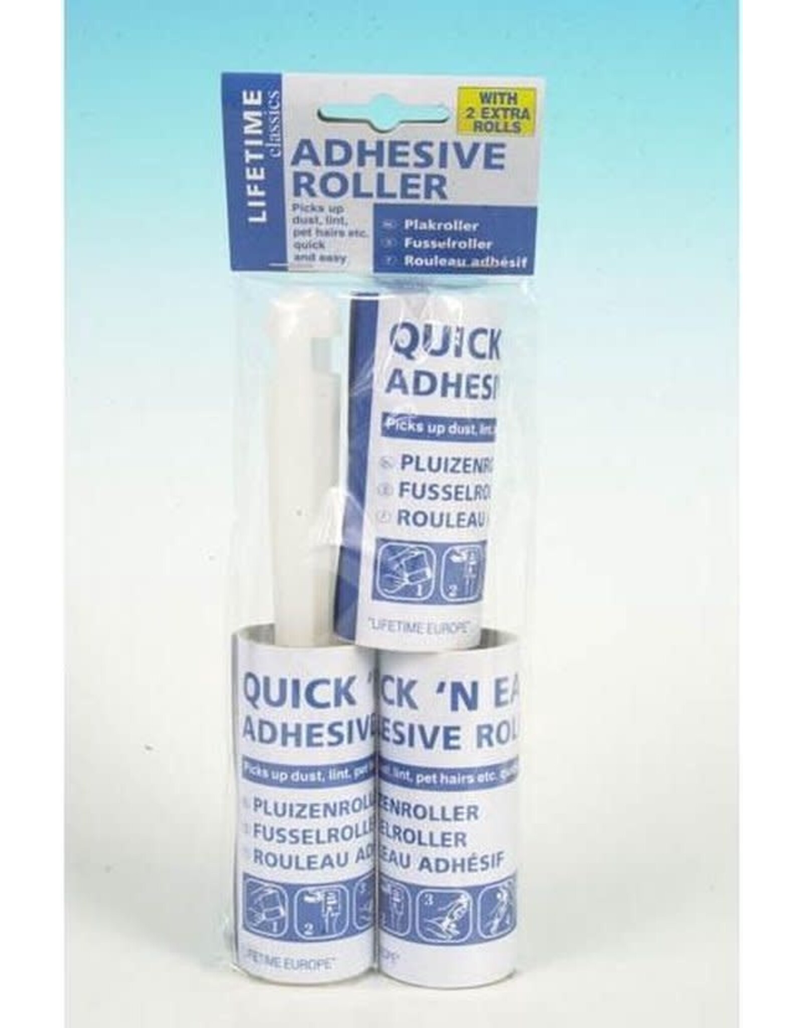 LIFETIME kledingroller 20 cm wit 3-delig