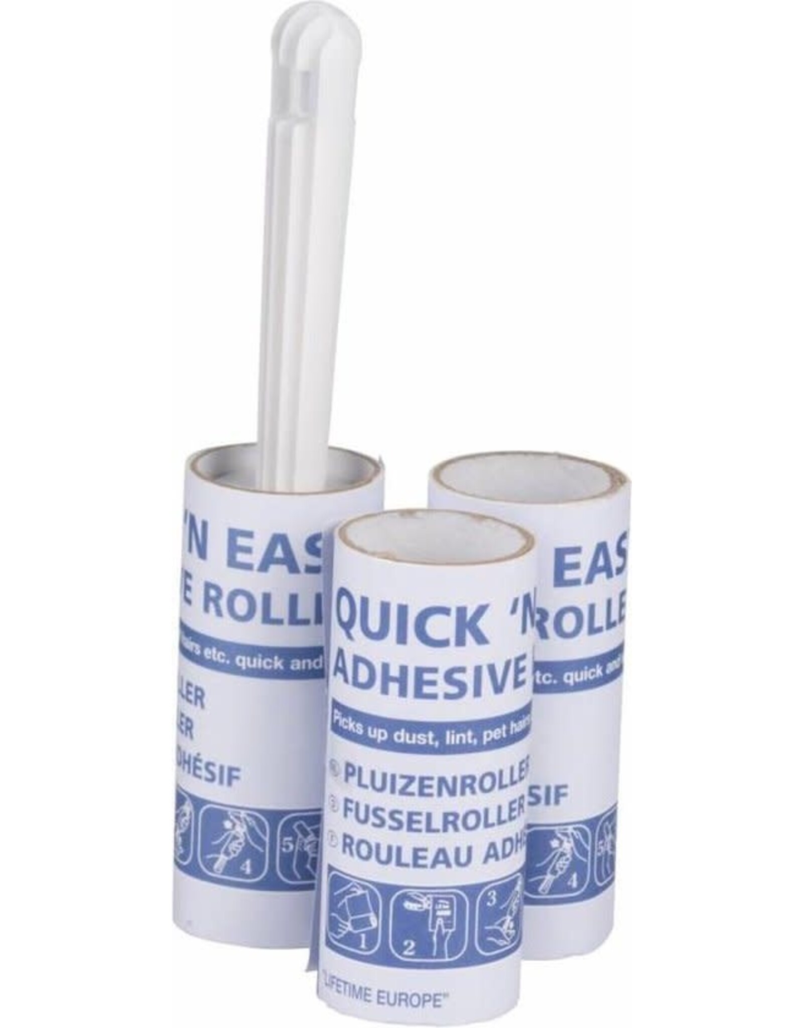 LIFETIME kledingroller 20 cm wit 3-delig