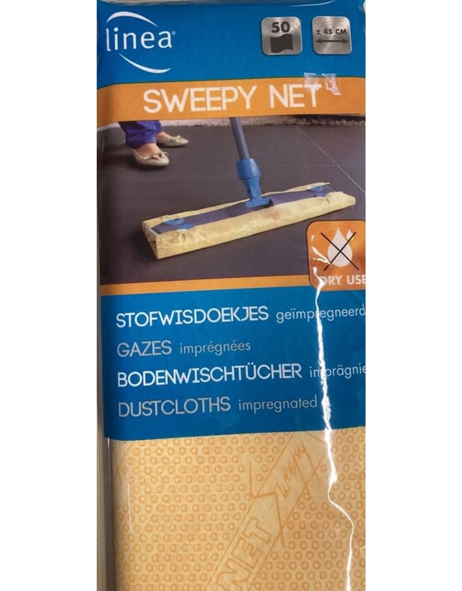 LINEA Linea vliesdoekjes Sweepy-Net 40cm 50 stuks geel