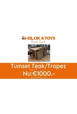 Lesli Living Tuinset teak/Tropez set ( tafel 160x100+