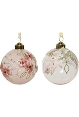 Decoris Decoris Kerstballenset a 3 stuks roze 8 cm