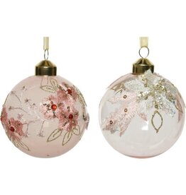 Decoris Decoris Kerstballenset a 3 stuks roze 8 cm