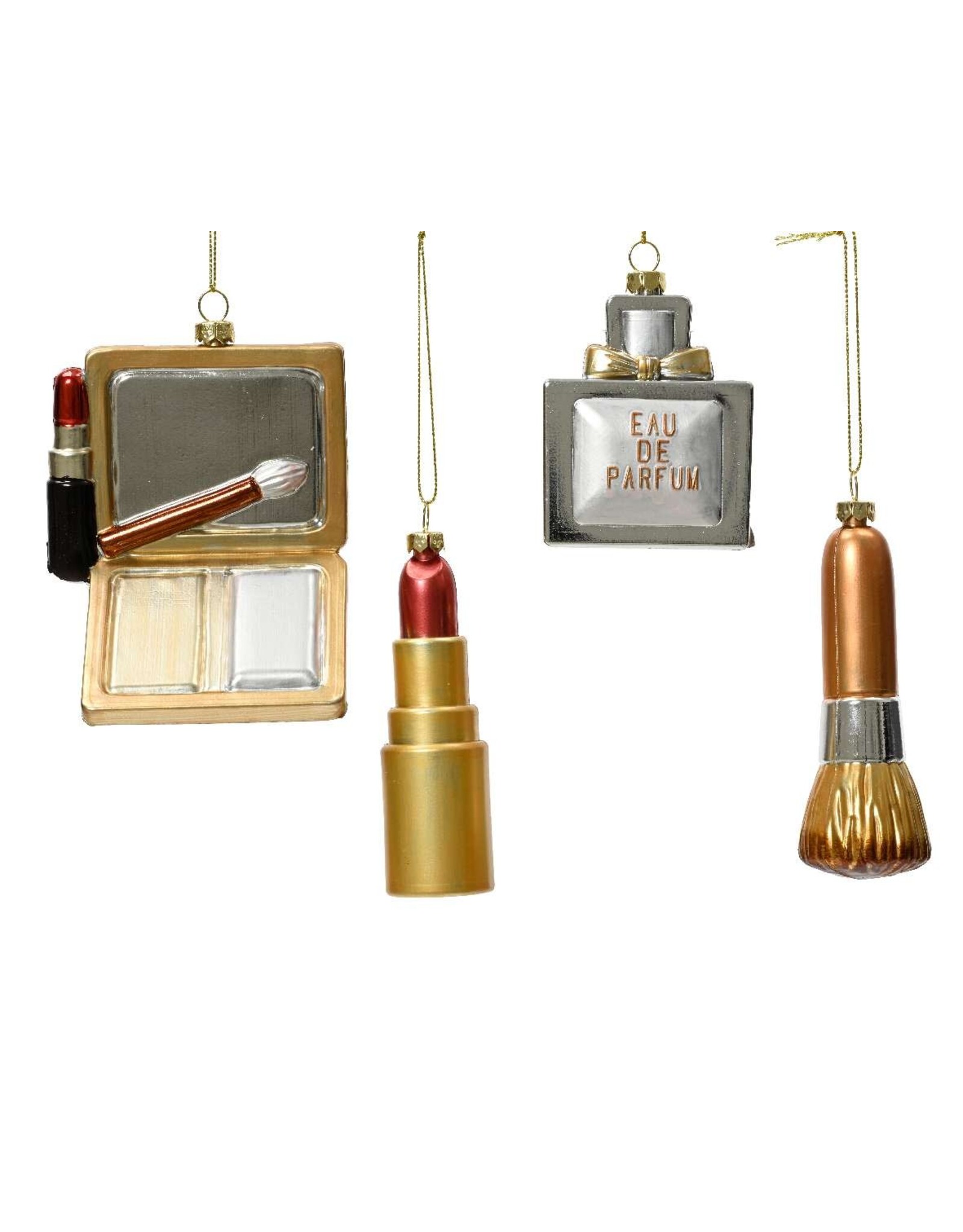 Decoris Decoris Kersthanger kunststof make-up Parfum, Poederkwast, Lipstick of Oogschaduw per stuk