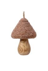 Decoris Houten kerstornament - Paddenstoel - Bruin