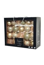 Decoris Decoris Kerstballenset 42 assorti glazen ballen Ø 7cm Parel