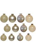 Decoris Decoris Kerstballenset 42 assorti glazen ballen Ø 7cm Parel