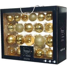 Decoris Decoris kerstballen mix - 42 Stuks - Glas - Goud