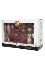 Decoris Decoris onbreekbaar Kerstballenset 59 assorti ballen met 1 piek. Velvet pink/blush/pink/parel