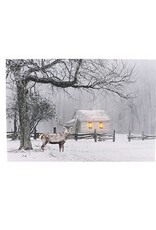 MERKLOOS Canvas LED winter 30x40cm met timer (1 stuk) assorti