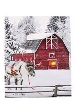 MERKLOOS Canvas LED winter 30x40cm met timer (1 stuk) assorti