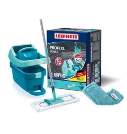 LEIFHEIT Leifheit vloerwisser Profi XL - compleet systeem met wieltjes - micro duo doek + GRATIS static stofdoek - 42 cm wisbreedte