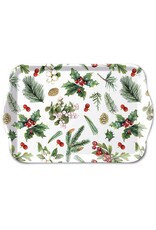 Ambiente Ambiente Dienblad Winter greenery 13x21cm melamine wit