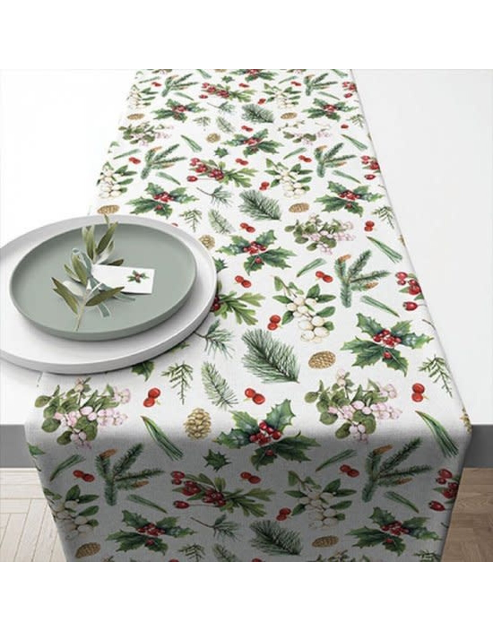 Ambiente tafelloper - table runner - Ambiente - winter - Kerst - Christmas - winter greenery