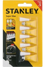 Stanley Stanley Secondelijm - 5 Delig - 0.5 Gram per Tube