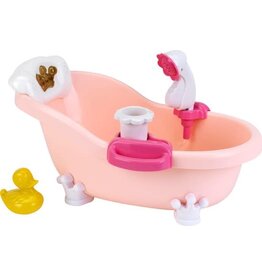 Klein Klein Toys Baby Coralie speelgoed pop bad - incl. accessoires - incl. licht - incl. geluid - roze