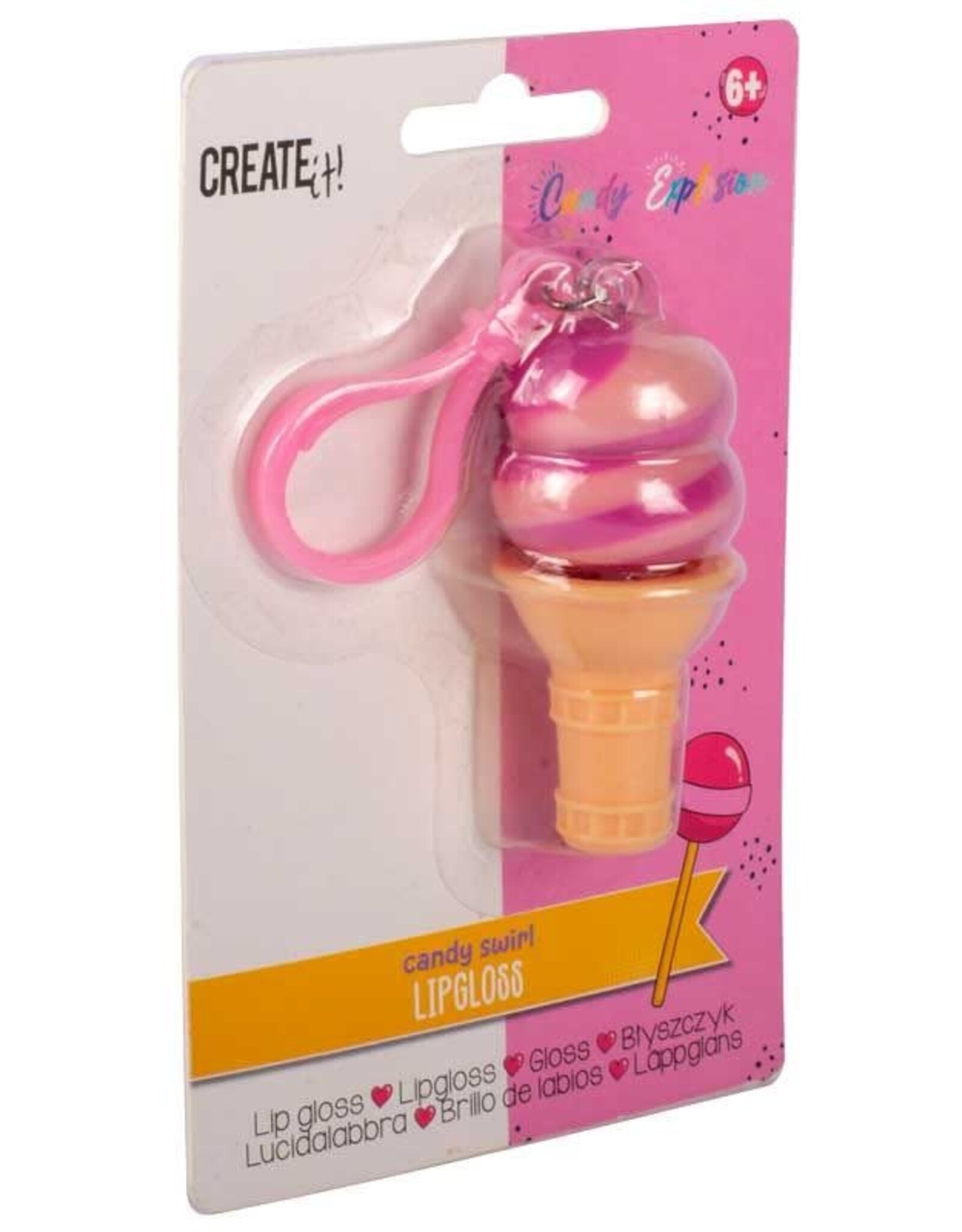 CREATE IT CREATE IT! CANDY LIPGLOSS  CECREAM SLEUTELHANGER ASS. PRIJS PER STUK