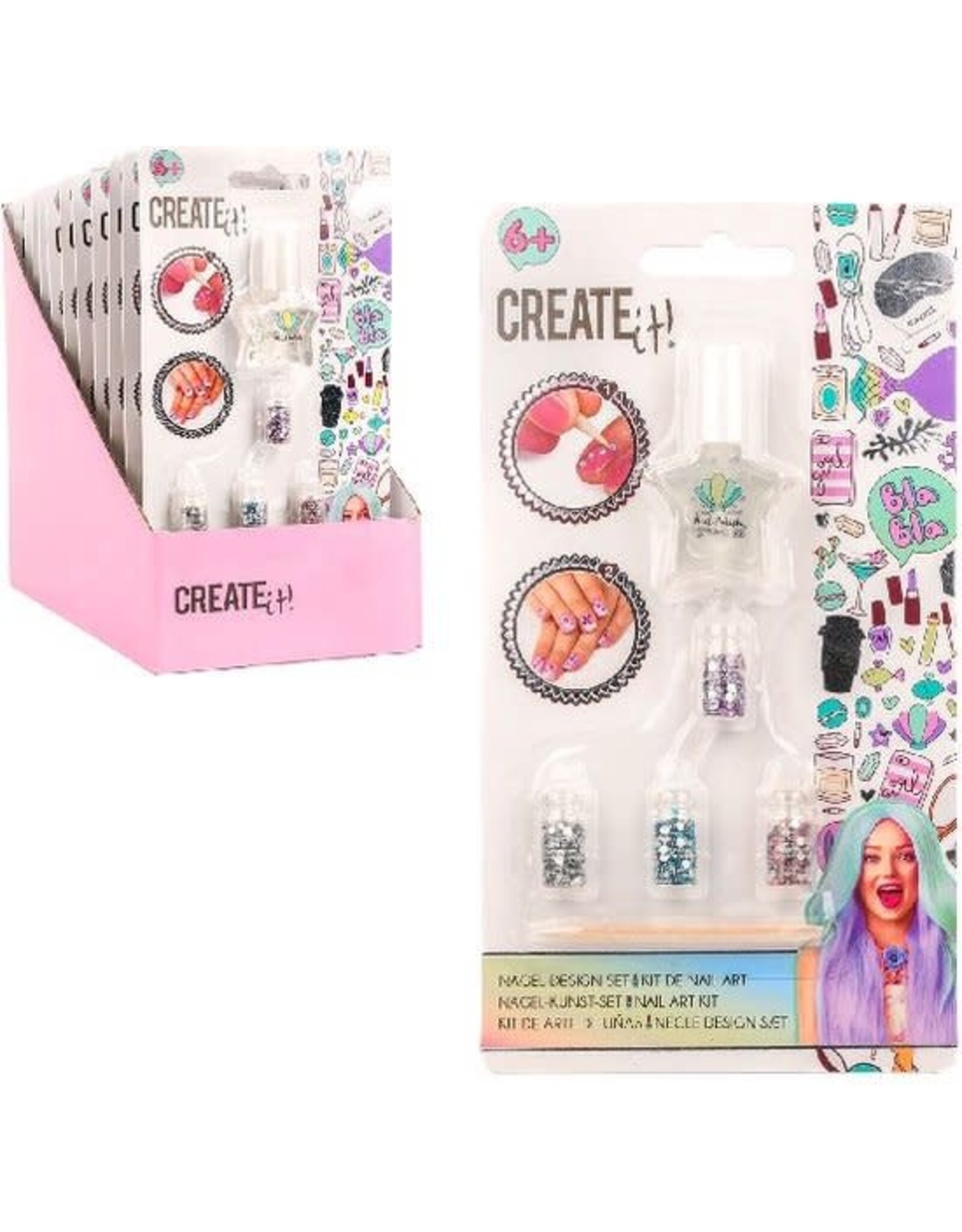 CREATE IT Create It! Versierset Nail Art Meisjes 6-delig