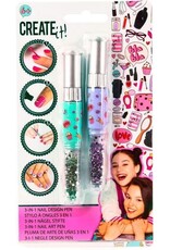 CREATE IT Create It! Nail Art Pen Meisjes 12 cm Groen/paars 2 Stuks