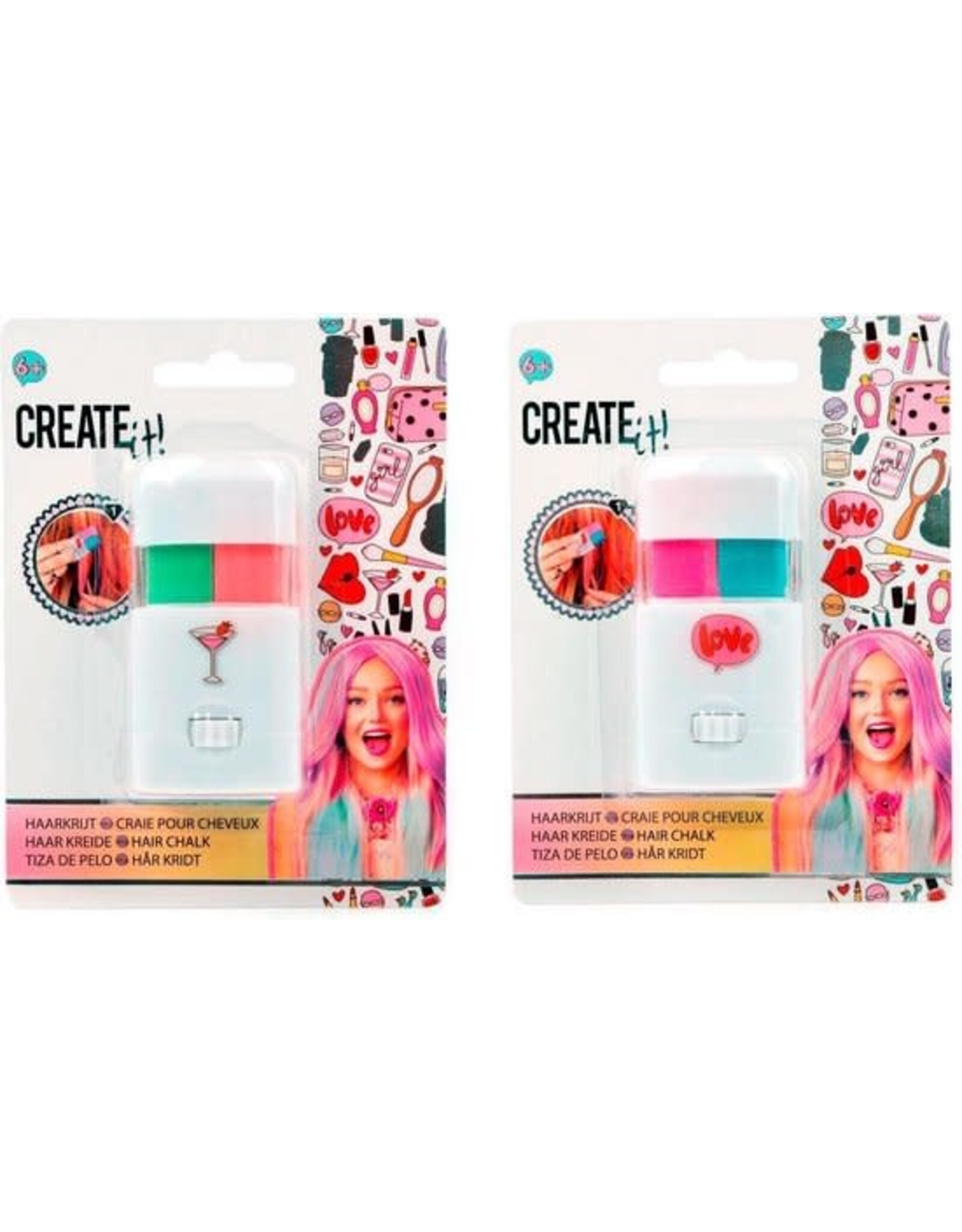 CREATE IT Create It Haarkrijt 2 Stuks Assorti/ Create it! Beauty Haarkrijt Duocolor