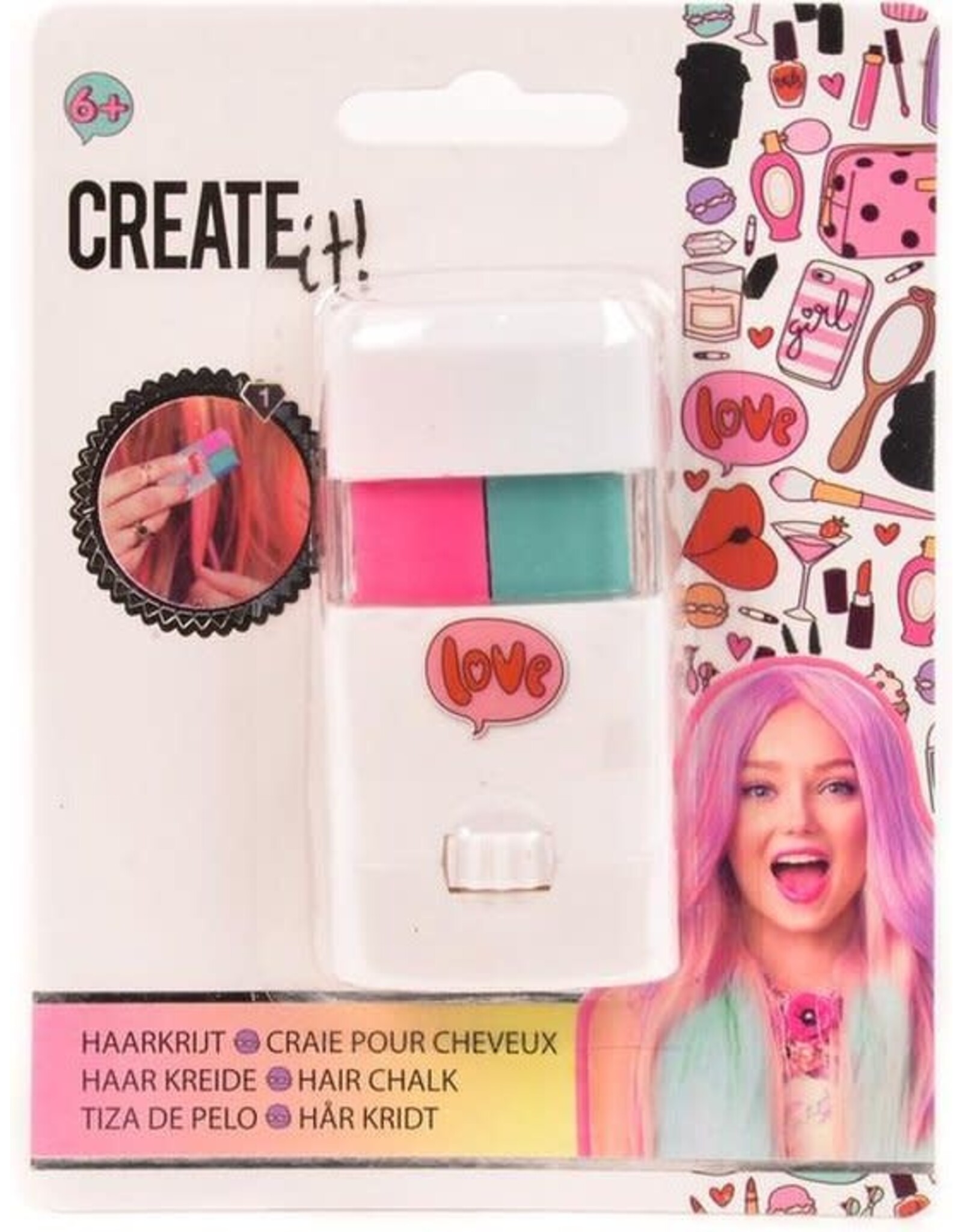 CREATE IT Create It Haarkrijt 2 Stuks Assorti/ Create it! Beauty Haarkrijt Duocolor