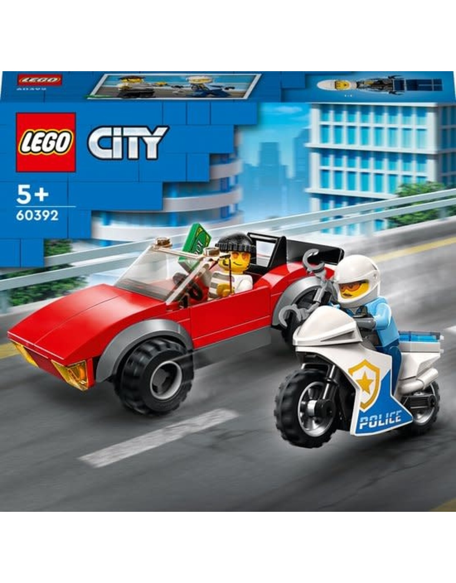 LEGO LEGO City Achtervolging auto op politiemotor Set - 60392