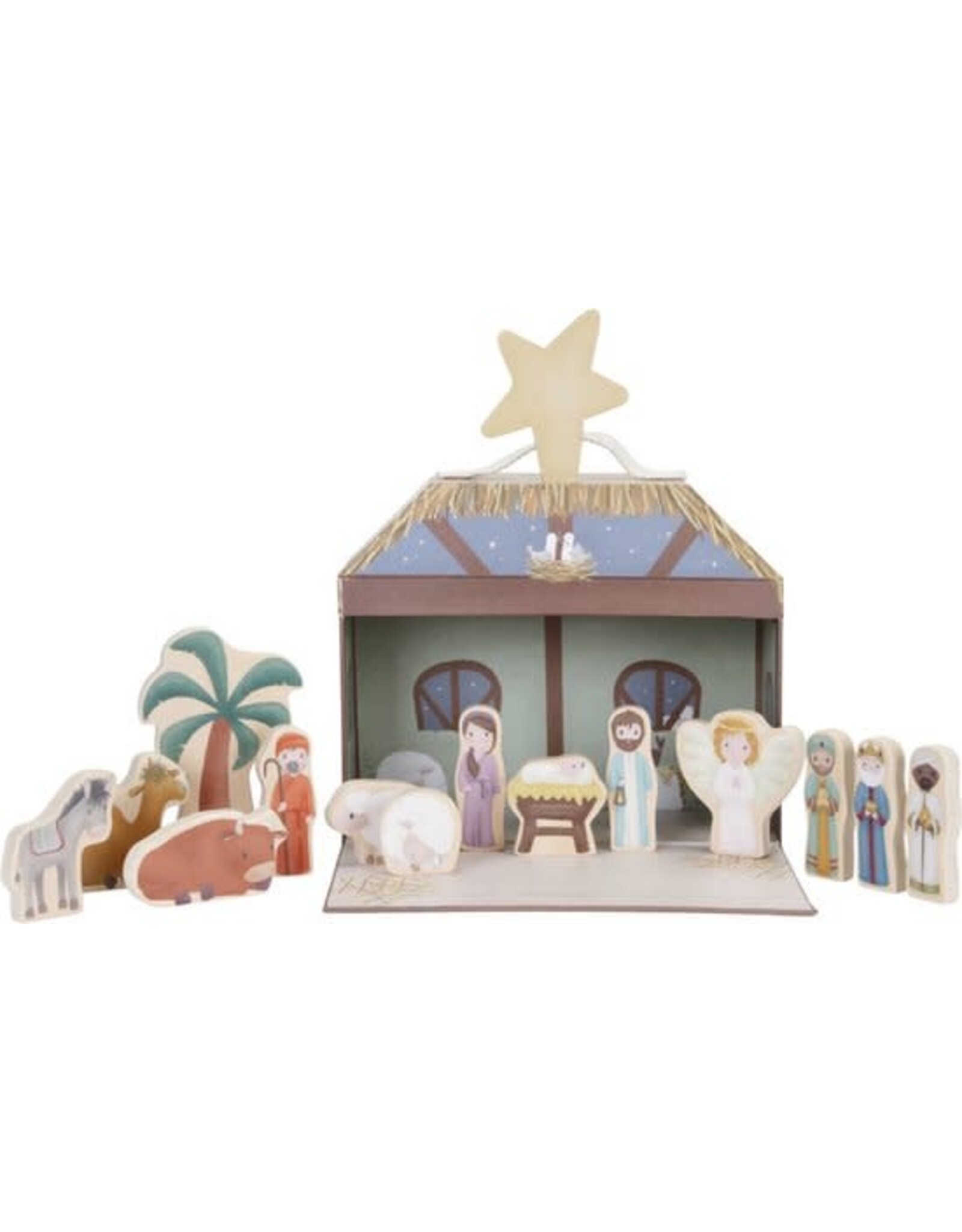 LITTLE DUTCH Little Dutch Speelkoffer Kerststal met figuren