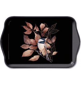 Ambiente Ambiente Dienblad Lovely chickadee 13x21cm melamine zwart