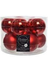 Decoris Kerstbal Glas 6.00cm 10 stuks - Rood