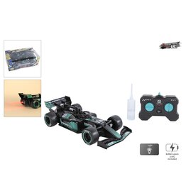 Roadstar remotecontrole formule 1 race auto met rook en licht full function 27mhz 22 cm