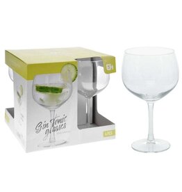 EXCELLENT HOUSEWARE Gin tonic glazen 650ml set a 4 stuks