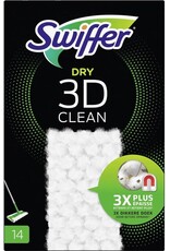 SWIFFER Swiffer Dry 3D clean stofwisdoekjes navulling doosje a 14 stuks