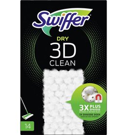 SWIFFER Swiffer Dry 3D clean stofwisdoekjes navulling doosje a 14 stuks