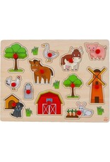 ENGELHART vormenpuzzel boerderij junior 22 x 30 cm hout 13-delig