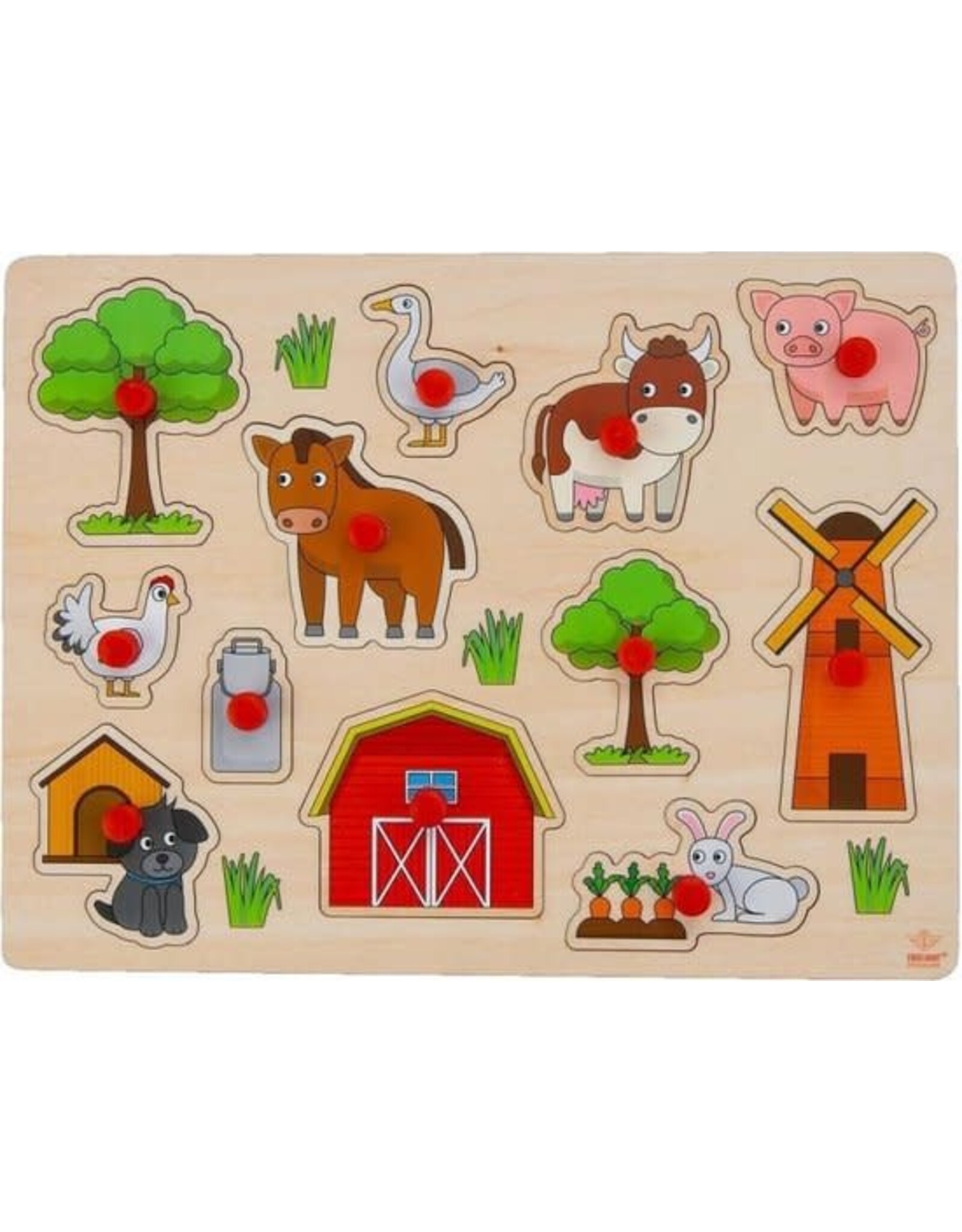 ENGELHART vormenpuzzel boerderij junior 22 x 30 cm hout 13-delig