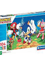 CLEMENTONI Clementoni - Puzzel 104 Stukjes Sonic, Kinderpuzzels, 6-8 jaar, 27256